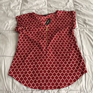 Express Red patterned blouse